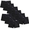 SNELLY Mutande Uomo Boxer in Cotone Elasticizzato Pacco da 6-9-12 Pezzi Bianco o Nero da 6-12 Pezzi Colori Assortiti con Elastico Interno U100E Intimo Maschile Comodo Pratico e di Marca