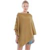 Iris Sprite Scialle Donna con Bottoni Multiuso Poncho in Maglia con Sensazione di Cashmere, Cammello, Taglia unica