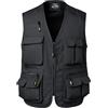 Yukirtiq Gilet da Pesca Uomo Multitasche Senza Maniche Smanicato Gilet Estivo Giubbino Caccia Fotografi, Nero, M