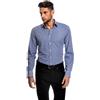 EMBRAER Camicia Uomo Eleganti, Taglio Aderente/Slim-Fit, Collo Classico, Manica Lunga, in Tinta Unita - Non Stiro/Non-Iron