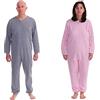 FERRUCCI COMFORT Pigiama Sanitario Invernale con Cerniera sul Dorso - 9014/1 - Uomo/Donna - Ideale per Gli Anziani - Caldo e Traspirante (Rosa, M)