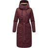 Navahoo Cappotto invernale da donna caldo parka lungo con colletto alto e morbido cappuccio Hokulanii XS-XXL, vino, XS