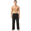 HOEREV Uomo Donna Super Soft Yoga Pantaloni Taiji Lounge Pant, Nero, XXL