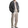 HESYSUAN Cardigan alla moda da uomo Plus Size Zip Up Knit Cardigan maglione a maniche lunghe caldo cerniera cappotto lavorato a maglia con 2 tasche
