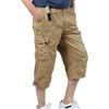 VaiKanhai Pantaloncini cargo da uomo a 3/4, estivi, per attività all'aria aperta, casual, con vestibilità regolare, vintage, in tinta unita, in cotone, con tasche, alla moda, con cintura, cachi58,