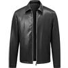 Allthemen Giacca Pelle Uomo Casual Vintage Giubbino Moto Cerniera Classique Faux Suede Jacket Bomber Nero S