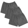 Bigdale Set x3 Boxer Uomo Cotone| Mutande Uomo Taglie Forti 3XL-10XL | Boxer 100% Cotone | Traspirante, di Facile Manutenzione, Resistente, con Apertura Davanti e Bottoni | Grigio/Grigio/Grigio, 10XL