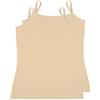 A.A UNDERWEAR - Canottiere da Donna in Morbido Cotone e Modal con Spalline Sottili, Confezione da 2 Pezzi Beige. L