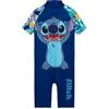 Disney Costumi Interi da Bagno per Bambine, Costume da Bagno Muta Piscina Set (Blu Scuro Stitch, 3-4 Anni)