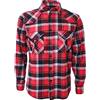 ROCK-IT Apparel I Camicia di Flanella a Maniche Lunghe da Uomo I Camicia a Quadri da Boscaiolo I Camicia a Quadri con Barra di Chiusura [S-5XL] qualità Premium I Rosso, Nero, Bianco a Scacchi 4XL