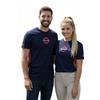 GWCC - Maglietta con ricamo a punto catena, unisex, motivo: Mind the Gap, colore: blu navy