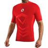 sesto senso Maglietta Sportiva da Uomo a Maniche Corto Biancheria Intima Termica a Compressione L/XL Red Rosso
