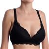 LORMAR 1 Pezzo Reggiseno Frizzante Vela a Triangolo Senza Ferretto Coppa B, Nero 6B