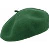 Melegari Berretto Basco Donna | 100% Lana | Margie Beret | Made in EU (IT, Testo, Taglia Unica, Verde 631)