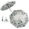 Meichoon UPF50+ Ombrello con una borsetta Protezione UV Portatile Leggero Impermeabile Doppio Strato Parasole Migliorato Antivento Retro Classico Fiore Vintage Stile Donna Viaggio