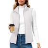 TACVASEN Gilet in Pile da Donna Giacca senza Maniche da Esterno Collo Alto Gilet in Pile Caldo con Tasche con Cerniera Bodywarmer Sportivo da Donna
