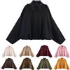 Generisch Giacca bomber in pelle scamosciata per donna, corta, per mezze stagioni, maniche lunghe, con collo a revers, tasche con zip, moda primavera, stile casual, taglie forti, giacca Y2K, Nero , XS
