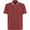 Blauer Polo con Ricamo sul Colletto Ransom (IT, Testo, XL, Regular, Regular, Mattone Inglese)