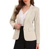 Allegra K Blazer Casual Lavoro Donna Maniche Lunghe Un Bottone Frontale Giacche Ufficio Spalline
