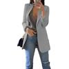 Generisch Blazer da Donna Elegante, Giacca Lunga, Business, Giacca Lunga, Slim, Mantel, Cardigan da Donna, Abiti Eleganti, Blazer Stampato da Donna Elegante, M