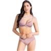 SIELEI, Reggiseno con Coppe Imbottite, Realizzato in Morbida Microfibra, con Finiture Invisibili e Senza Ferretto, Designed in Italy, Color Malva, Taglia 2C