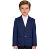 Mufeng Blazer da Bambino Slim Fit con Bottone Jacket Giacca Elegante Formale Giacca da Cerimonia Tuxedo Abito da Sposa Smoking Classico Gentleman Cappotti