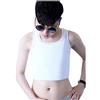 BaronHong Tomboy Trans Lesbian Chest Binder Plus Size Corsetto Corto Canotta Stronger Elastic Band (Bianco, M)