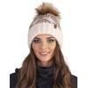 Vivisence Cappello Invernale da Donna con Pompon Fodera Interna in Pile Morbido Realizzato in Filato Caldo Ed Elasticizzato Perfetto per Le Giornate Fredde