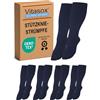 Vitasox Calze Vitasox a compressione graduata per donna e uomo, 1 | 2 | 4 | 6 paia, calzettoni al ginocchio in cotone con compressione per volo, viaggio, ufficio e auto, calzini contro la trombosi per gambe