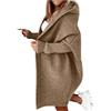 Cocila Cappotto da Donna in Tinta Unita Cardigan Invernale con Cappuccio Maglione Maniche A Punto Aperto Giacca Pelliccia Abbigliamento Gotico Felpa Lunga Zip Particolare Piumino Sintetico
