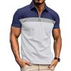 Ryehack Polo Uomo 1/4 Zip Casual Top Manica Corta Maglietta Raglan Cotone Camicia Golf Regular Fit S-3XL