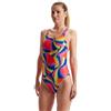 Speedo Costume intero da donna Alv Dg Lbk1Pc Rosso/Blu 30