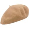 Melegari Berretto Basco Donna | 100% Lana | Margie Beret | Made in EU (Beige 284)