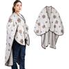 SIVENKE Poncho da donna in pile portatile coperta flanella sciarpa coperta coperta comoda poncho coperta con bottoni e tasche per letto, divano, ufficio