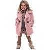 WOXIHUAN Giacca Bambina Ragazza Mantello del Cappotto di Inverno Giubbotto della Pelliccia della Neonata Giacca Vestiti Caldi Spessi Abbigliamento 1-6 Anni