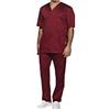 tessile astorino Ricamo 0 - Completo Sanitario - Divisa Ospedaliera - Casacca e Pantalone - per Studenti, Infermiere, Oss - Scollo a V, Unisex - Made in Italy