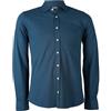 Coveri Polo manica lunga modello camicia in cotone piquet elasticizzato, Verde petrolio XXL