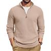 COOFANDY Maglione con Zip Uomo Pullover Invernale Maglione da Maglia Sweater Casual Regular Fit Maglioncino Firmato