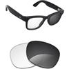 Alphax Transition - Lenti di ricambio per occhiali da sole Ray-Ban Meta Wayfarer RW4008/RW4012 53 mm (Gen 2), taglio di precisione
