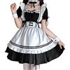 pvucpot Maid Dress Costume di Halloween da donna, costume da cameriera, costume da cameriera, costume da carnevale da donna Cosplay Anime Maid Dress, Vestito da Cameriera Costume Cosplay