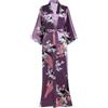 BABEYOND Babyond - Accappatoio da Donna, Maxi, Lunghi, Kimono, da Spiaggia, Motivo Pavone, Stampa a Maglia, Kimono Champagne Taglia Unica