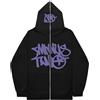 MAIDONG Minus-Two Cargo Hoodie | Uomo Minus-Two Hoodie | Y2K Felpa con cappuccio Hip Hop Streetwear Urban Maglione unisex casual | Giacca vintage Streetwear per ragazze e ragazzi, Lilla, S