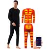 FYRTA Set di Biancheria Intima Termica Riscaldata, Tuta Termica Riscaldante Uomo con 5 Temperature, 20 Zone di Riscaldamento, Maglia Intima Termica + Pantaloni Riscaldati Uomo (Senza Batteria) (Black, M)