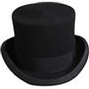 Dvbfufv Cappello a cilindro in lana da uomo, alla moda, stile Fedora, adatto a tutte le partite di Panama, cappello da mago, da gentiluomo, cilindro, con cinghia, stile, Nero , 60 cm