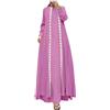 KBOPLEMQ Abbigliamento da preghiera per le donne Abaya Abito Dubai Abbigliamento Lungo Musulmano Copertura Completa Abito da Preghiera Manica Lunga Abito Islamico Jilbab Dubai Salah Kaftan Ramadan