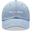 Cap Base Out of office. Cappello da baseball vintage lavato unisex cappello papà basso profilo regolabile