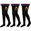 L&K-II Collant Termico Ragazze Bambini Collant con Fodera Interna Inverno Caldo Coprente Senza Cuciture Treggings A Vita Alta Multicolore 4611 nero 134-140