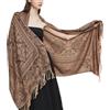 Gragengs 11 HT Scialle di Pashmina, Nero Beige, Taglia Unica Donna