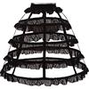GRACEART Cerchio Crinolina Sottoveste Sottogonna Vestito Borsa Sottogonna 4 Cerchio (Nero)