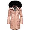 Navahoo Tiniis - Cappotto invernale da donna con cappuccio rimovibile, con borsa in tessuto, XS-XXL, Rosa, XS